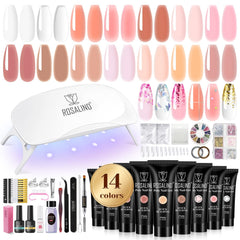 ROSALIND poly nail gel kit colors—versatile nude to pink shades for daily looks