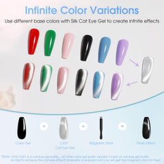 Rosalind C631 Silver Cat Eye gel polish for striking nail art