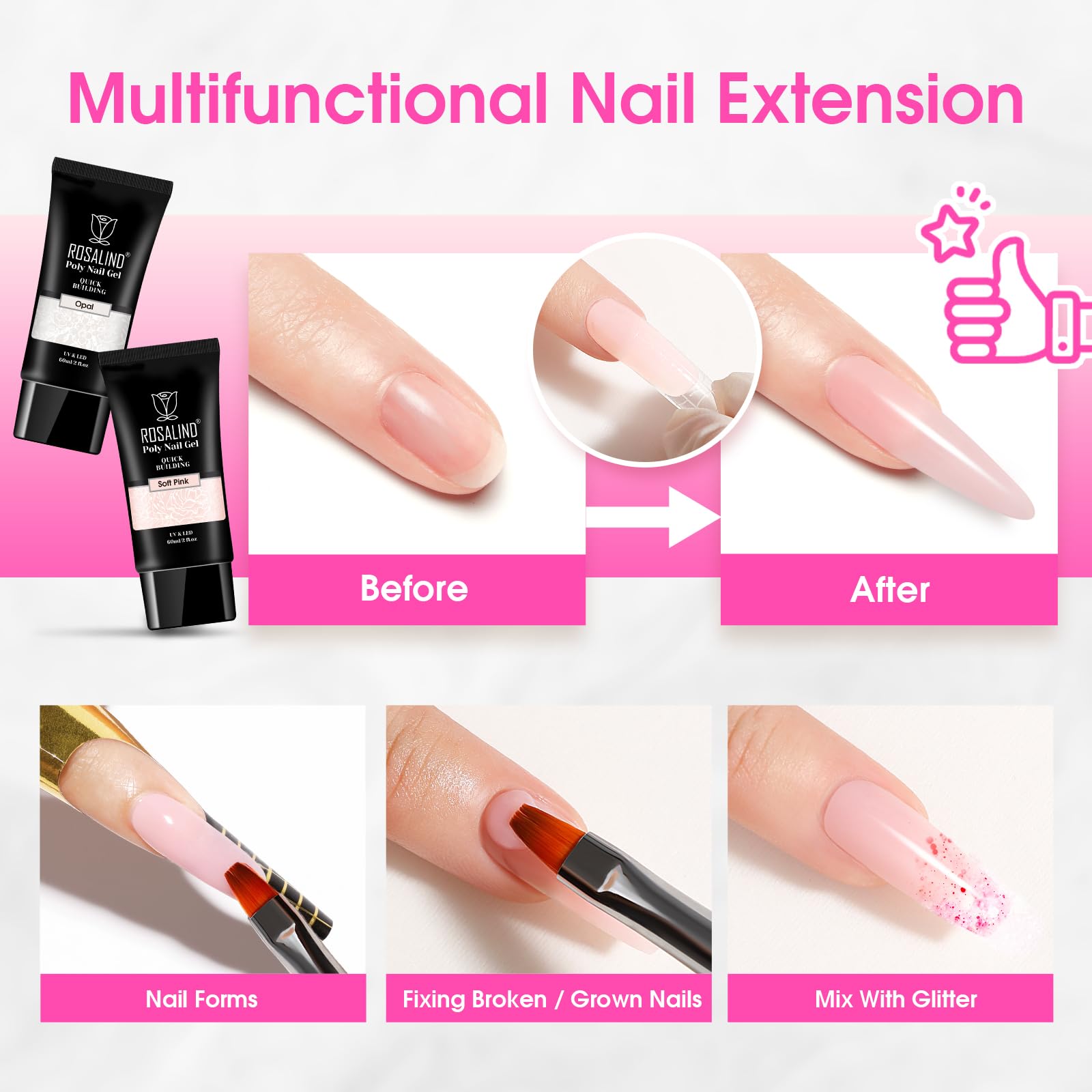 ROSALIND smooth-application glide for precise nail shaping