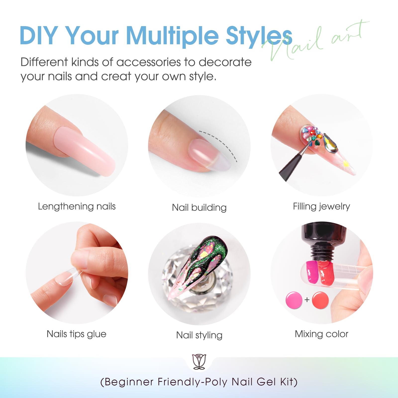 ROSALIND top coat delivers a glossy, long-lasting seal for colored gels.