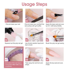 ROSALIND UV/LED curing times for poly nail gel