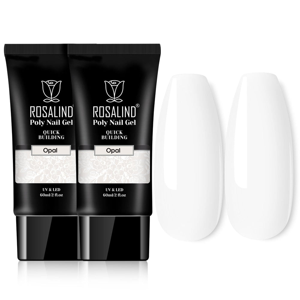 ROSALIND White Poly Extension Gel bottle enables easy at-home extensions.