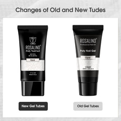 ROSALIND White Poly Extension Gel nails-ready finish for versatile shapes.