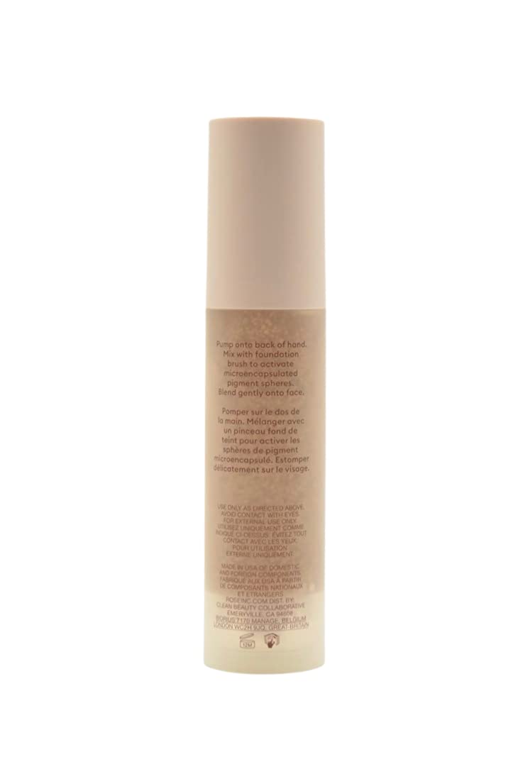 Rose Inc Skin Enhance natural swatch shows buildable coverage for daily wear.