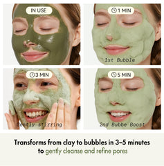 Roseblem bubbling transformation indicates twice-activated foam for enhanced cleansing