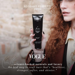 Rossano Ferretti Favoloso packaging shot emphasizes vegan, silicone-free luxury.