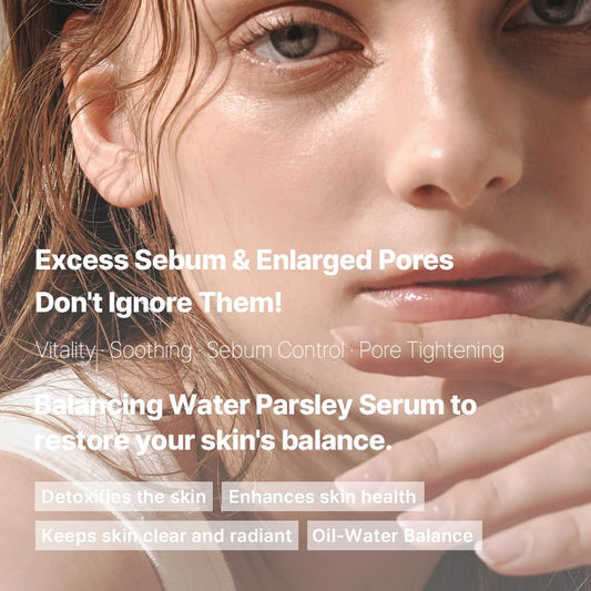Texture close-up reveals lightweight, fast-absorbing formula ideal for oily skin.