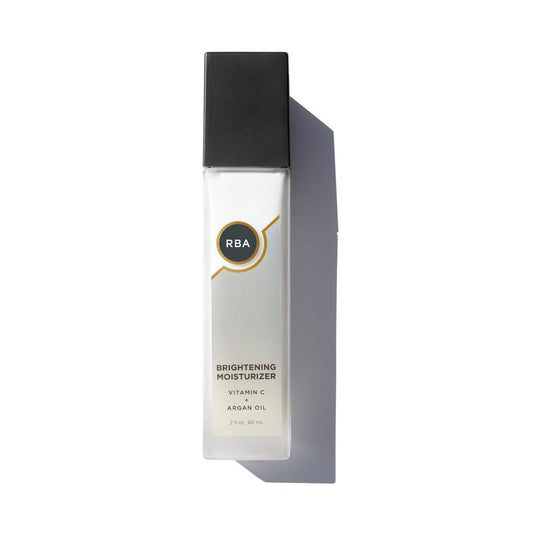 Round Barn Apothecary Brightening Moisturizer bottle for lightweight daily hydration.