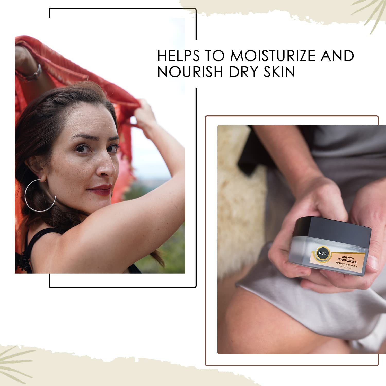 Round Barn Apothecary Quench aloe vera component promotes soothing hydration.
