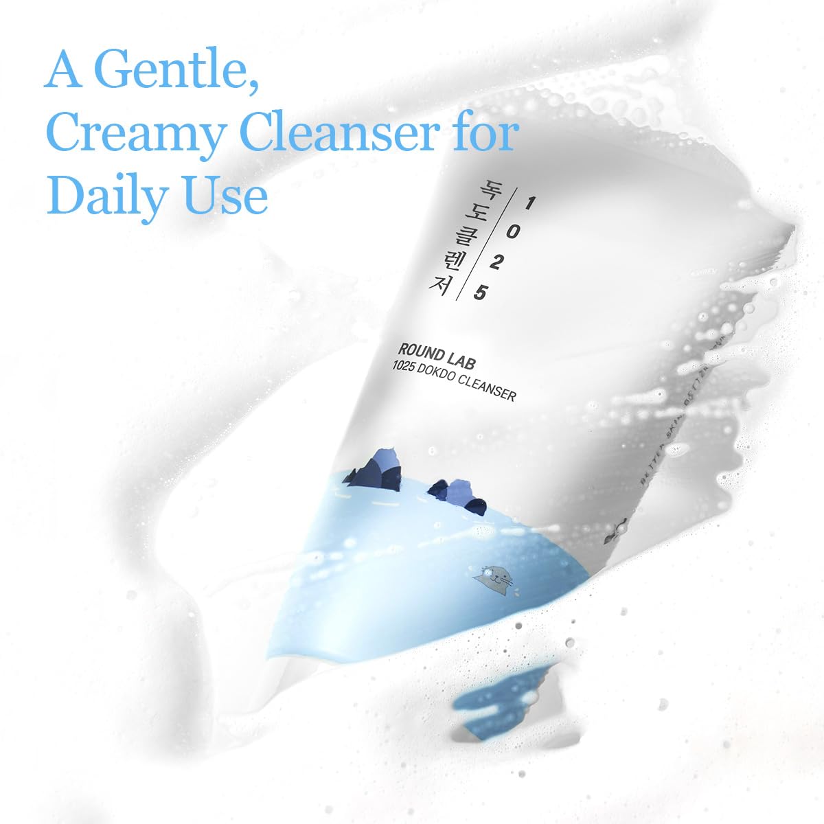 Round Lab 1025 Dokdo Cleanser bottle back detailing ingredients and usage
