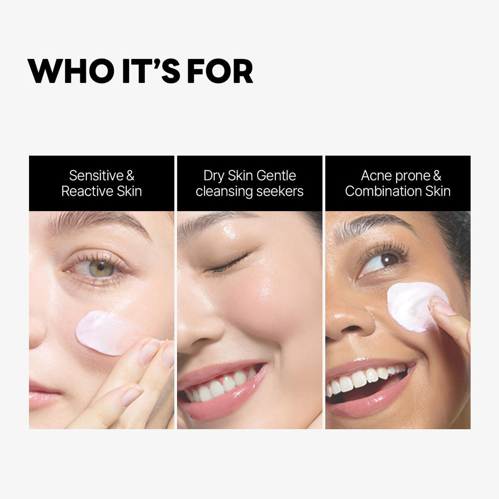 ROUND LAB 1025 Dokdo Cleanser makeup-removal demonstrates residue lifting with care