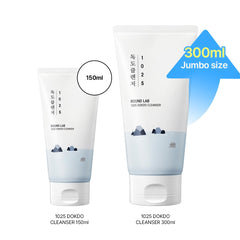 ROUND LAB 1025 Dokdo Cleanser rich bubbles close-up highlights thorough cleansing