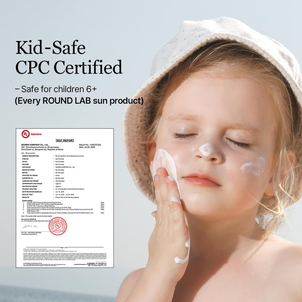 ROUND LAB Birch Juice UV Lock SPF 45 fragrance-free formula for sensitive skin