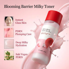 ROUND LAB Camellia Collagen PDRN Milky Toner milky texture ready for makeup prep
