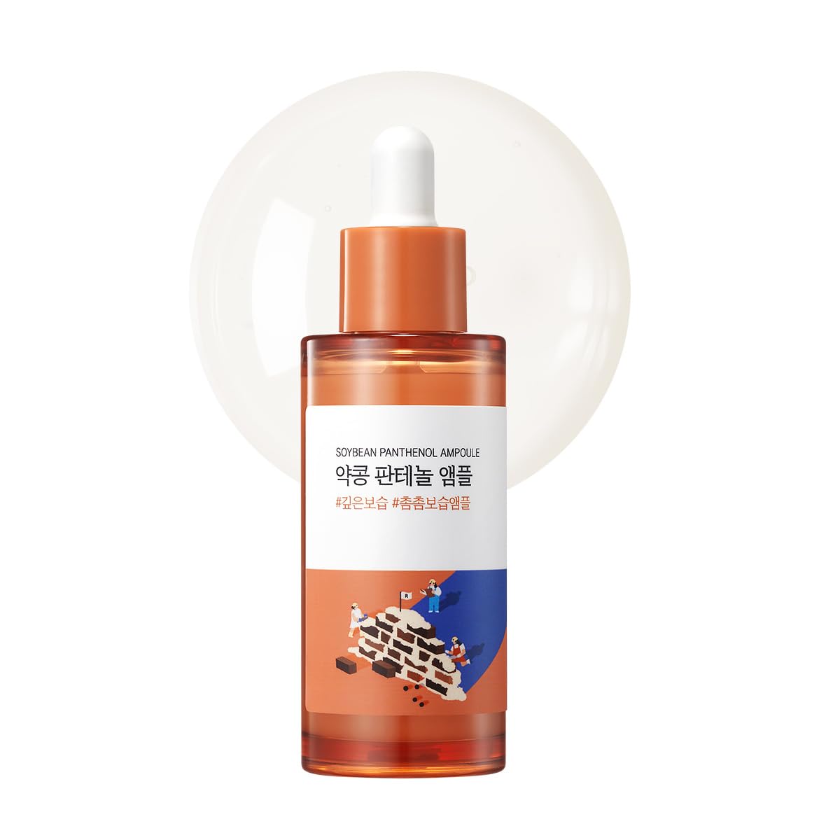 ROUND LAB Soybean Panthenol Ampoule bottle front displaying deep hydration
