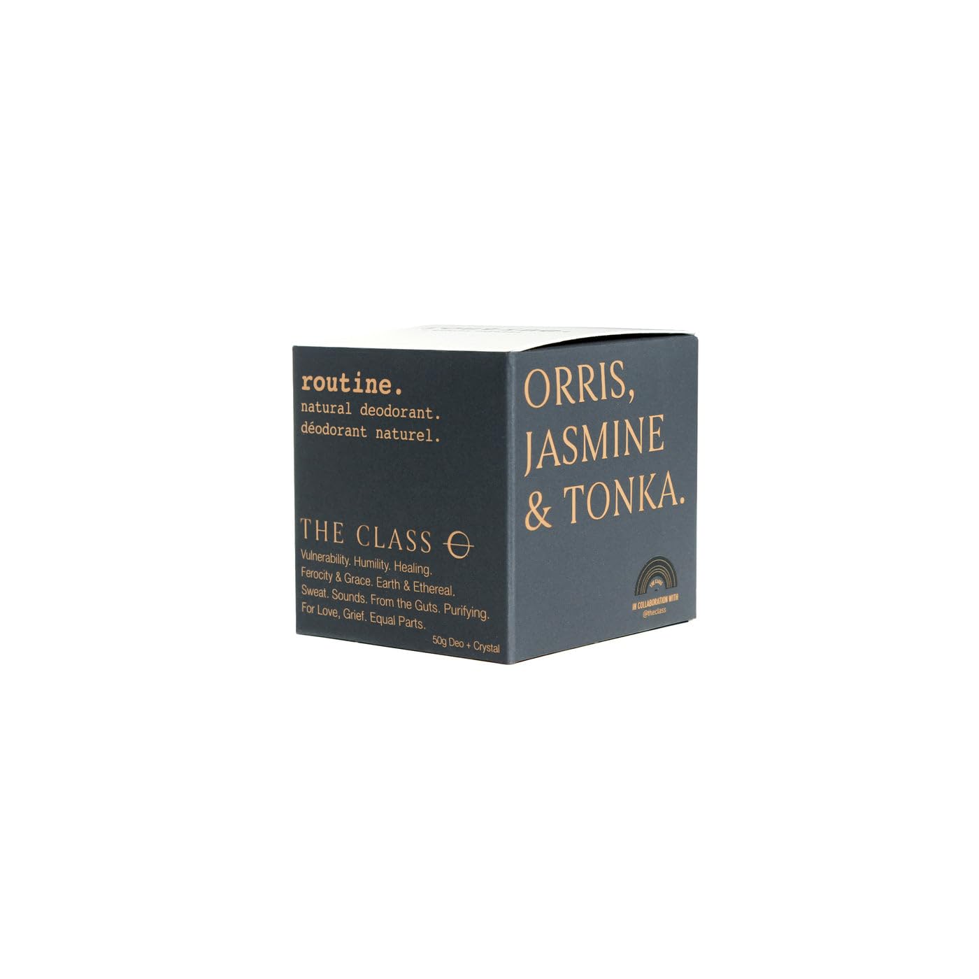 Routine The Class Deo Jar ingredients showcase natural, aluminum-free formula for sensitive skin.