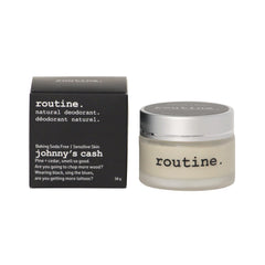 Routine pine cream jar deodorant highlighting fresh pine notes for all-day confidence