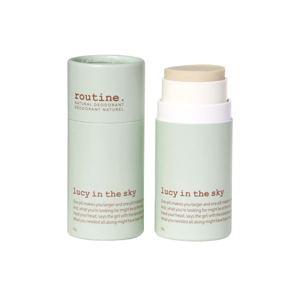 Routine Lucy in the Sky Deo Stick natural ingredients support gentle odor control.