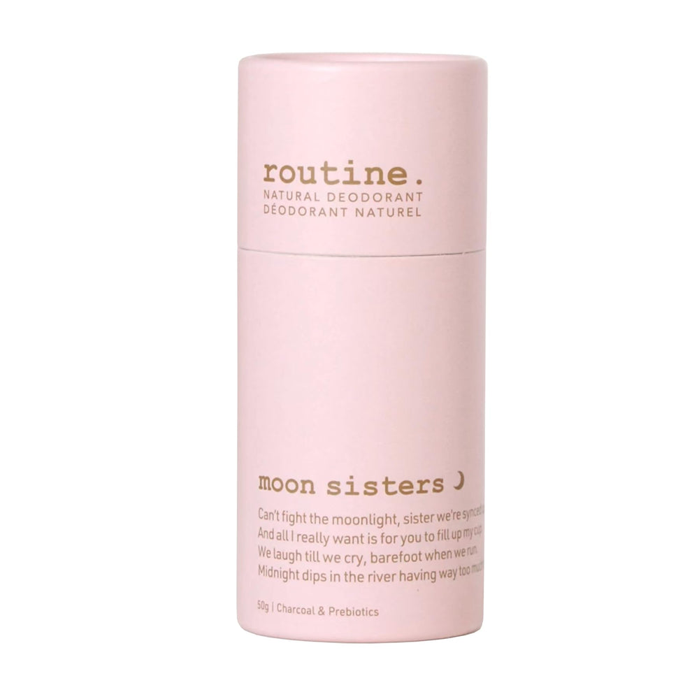 ROUTINE Moon Sisters packaging with eco-friendly twist-up tube