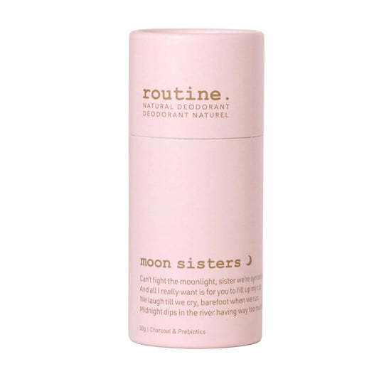 ROUTINE Moon Sisters packaging with eco-friendly twist-up tube