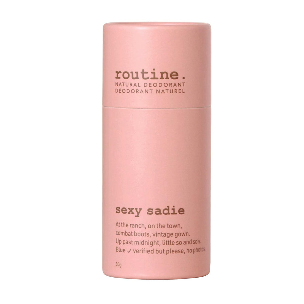 Routine Sexy Sadie Deo Stick with vanilla and cinnamon scent for long-lasting freshness.