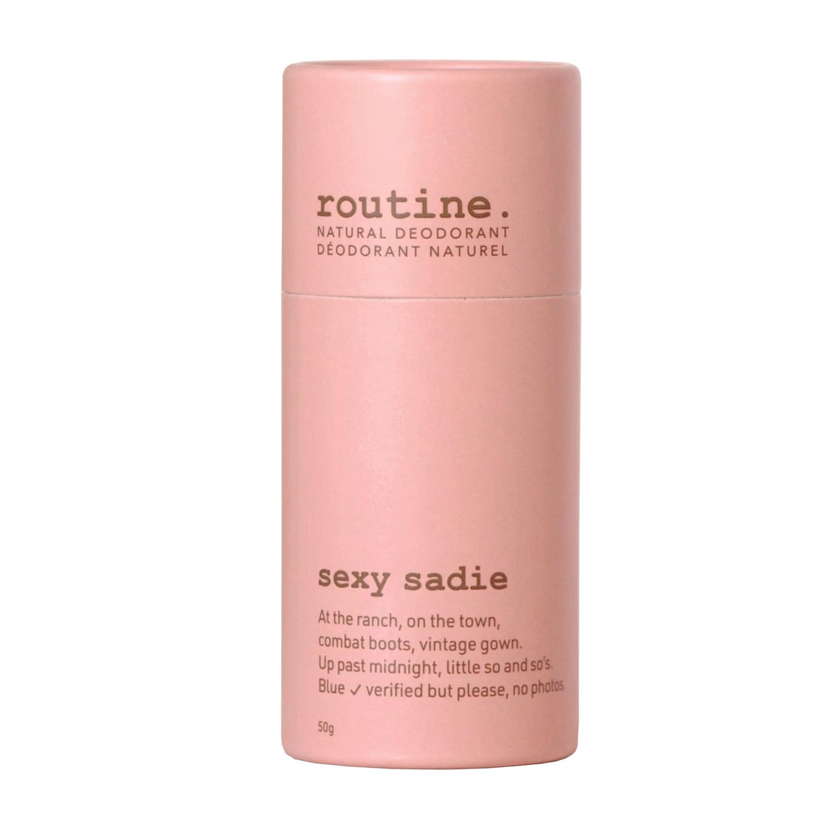 Routine Sexy Sadie Deo Stick with vanilla and cinnamon scent for long-lasting freshness.