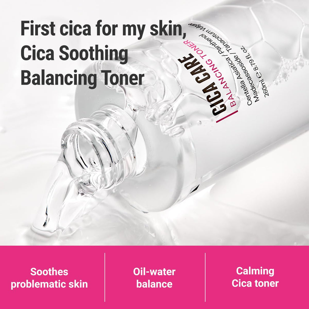 Close-up of Rovectin CICA Care Toner label highlighting gentle, dermatologist-tested formula