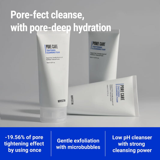 ROVECTIN cleanser foam lather demonstrating rich texture for daily cleansing