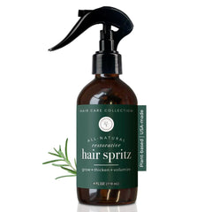 Rowe Casa Organics Restorative Hair Spritz bottle pour for even mist delivery
