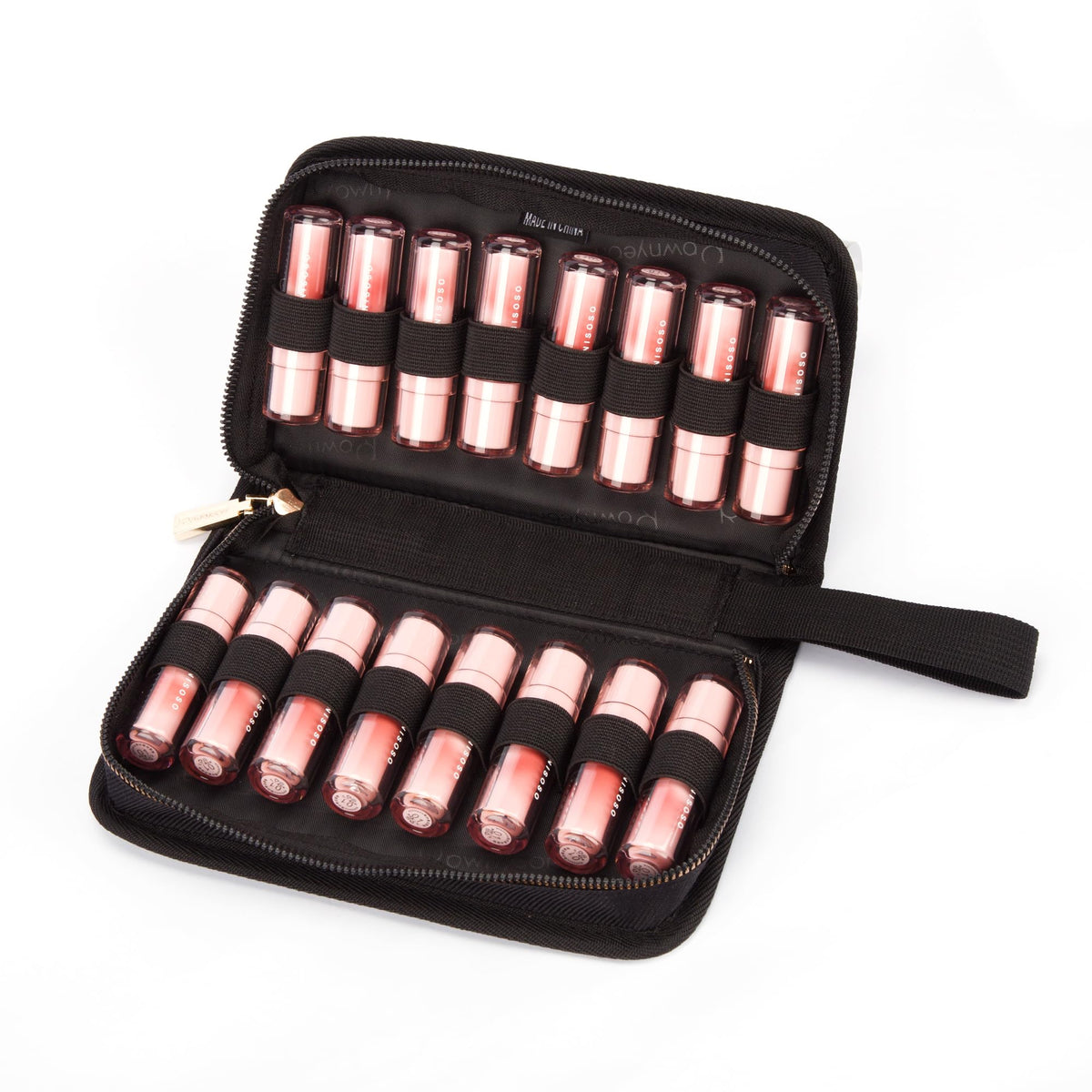 ROWNYEON lipstick organizer bag with 16 slots keeps lipsticks organized on the go