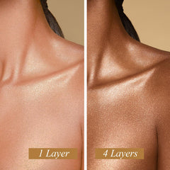 Roxanne Rizzo Bronze Glow mist on face delivers instant hydration and glow.