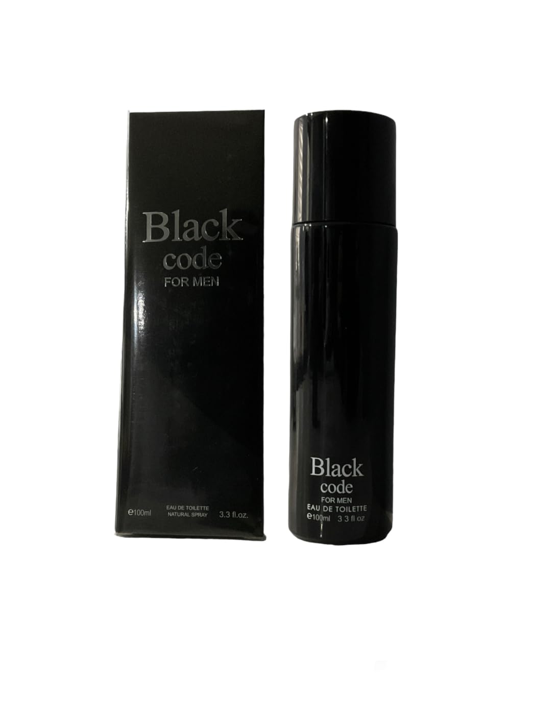 Royal Fragrance Black Code for Men bottle front view, ideal for daily confidence.