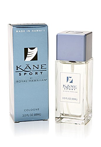 Royal Hawaiian Kane Sport Cologne bottle with a fresh ocean scent for outdoor wear.