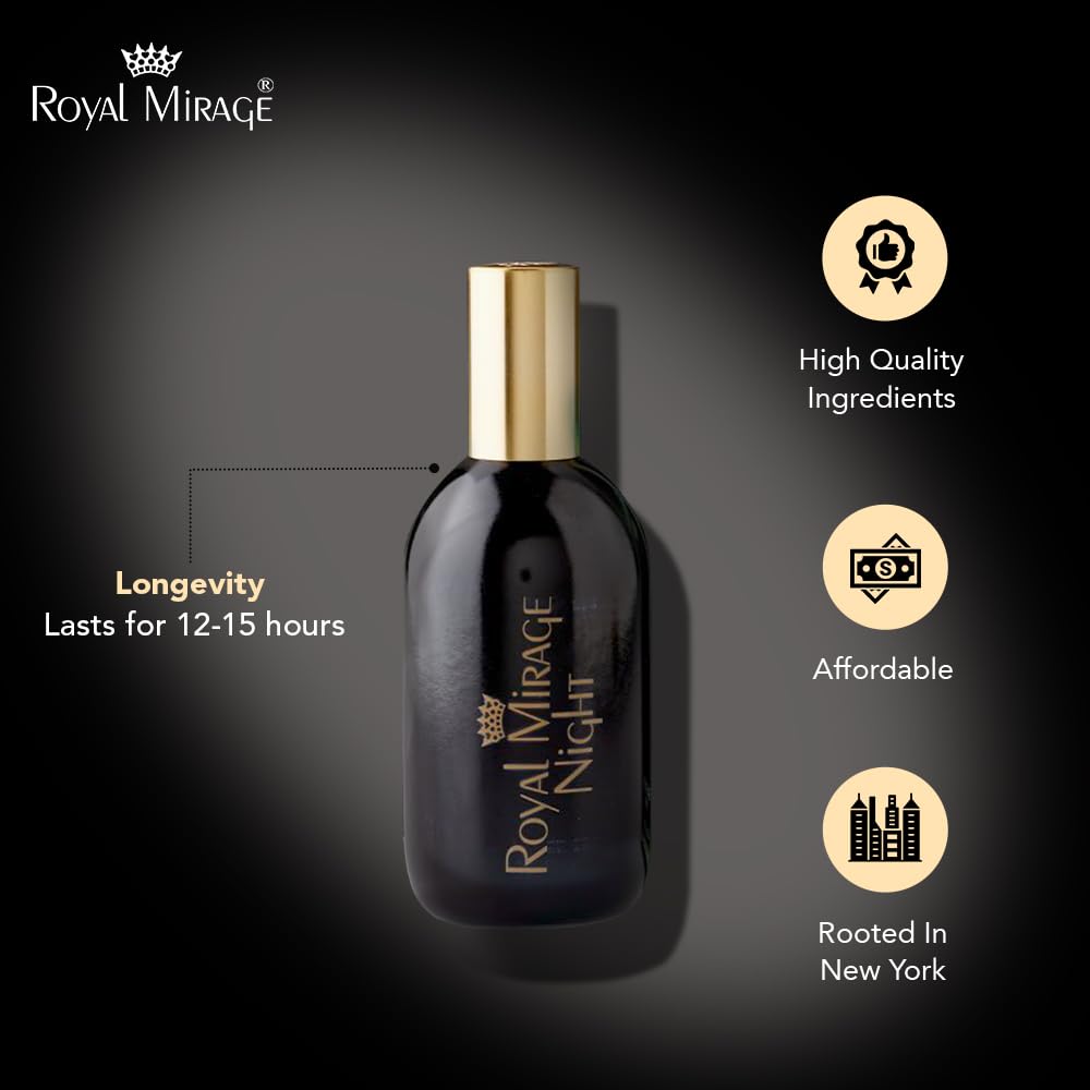 Royal Mirage Night packaging highlights eco-friendly luxury packaging.