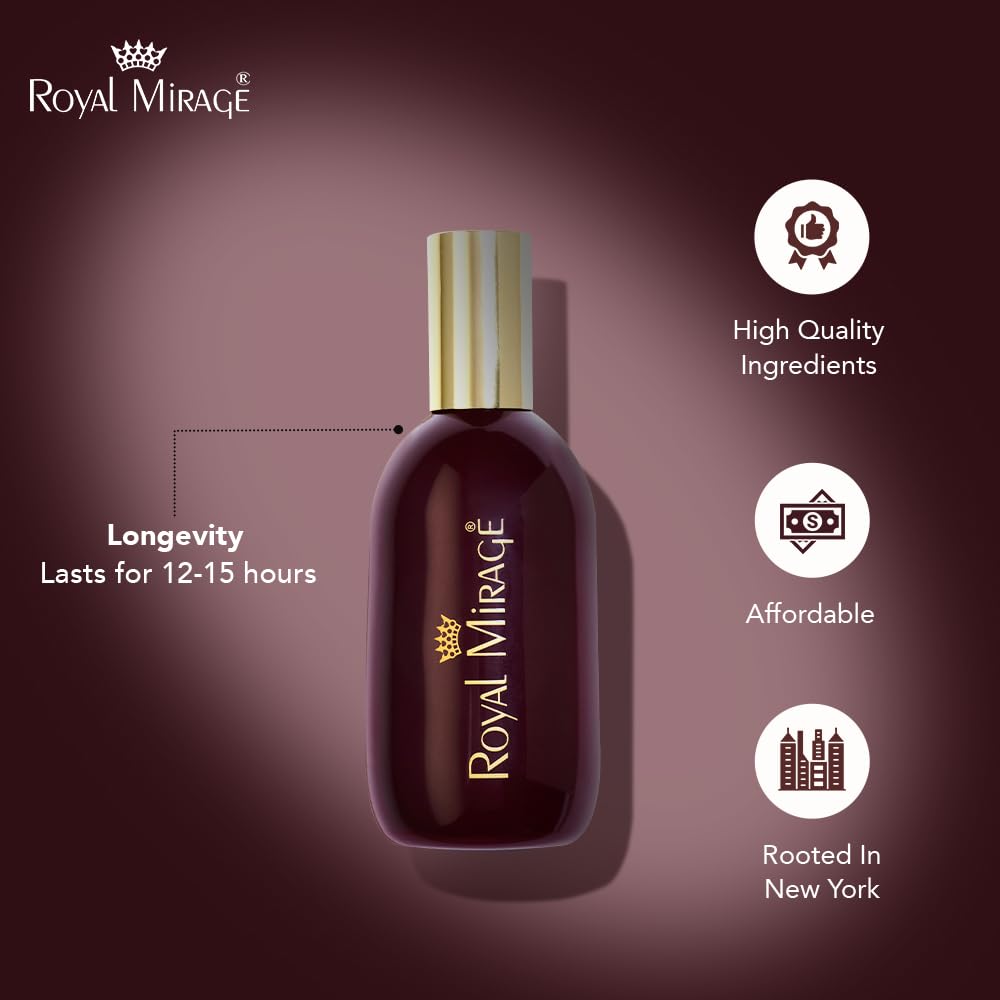Royal Mirage Original EDC bottle side reveals balanced proportions ideal for travel.