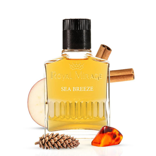 Royal Mirage Sea Breeze aftershave bottle on display for a refined daily grooming ritual