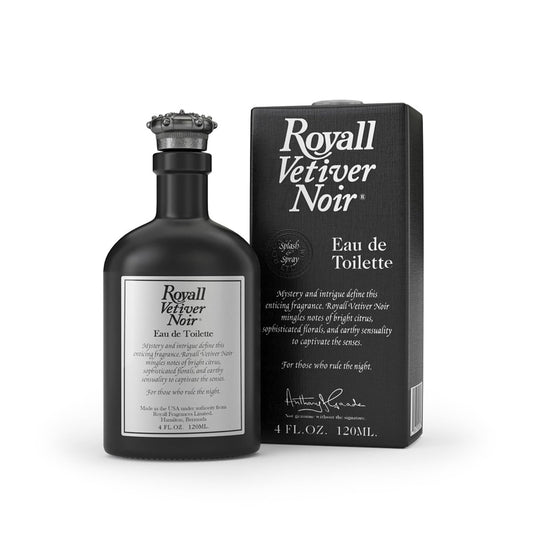 Royall Lyme Vetiver Noir bottle front, Bermuda-inspired fragrance for daily wear