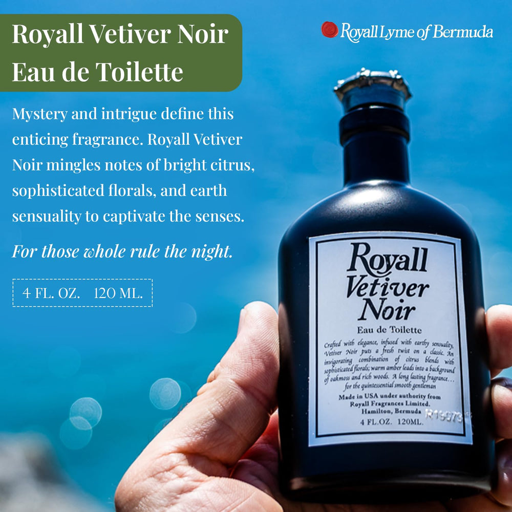 Royall Lyme Vetiver Noir bottle pump for easy application and longevity
