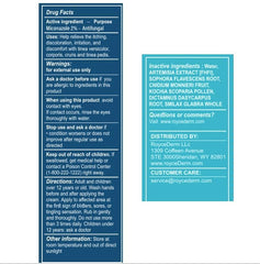 Roycederm apply and massage steps shown on skin for proper use.