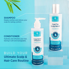 Roycederm Coal Tar Shampoo full bottle on display for home scalp care routine