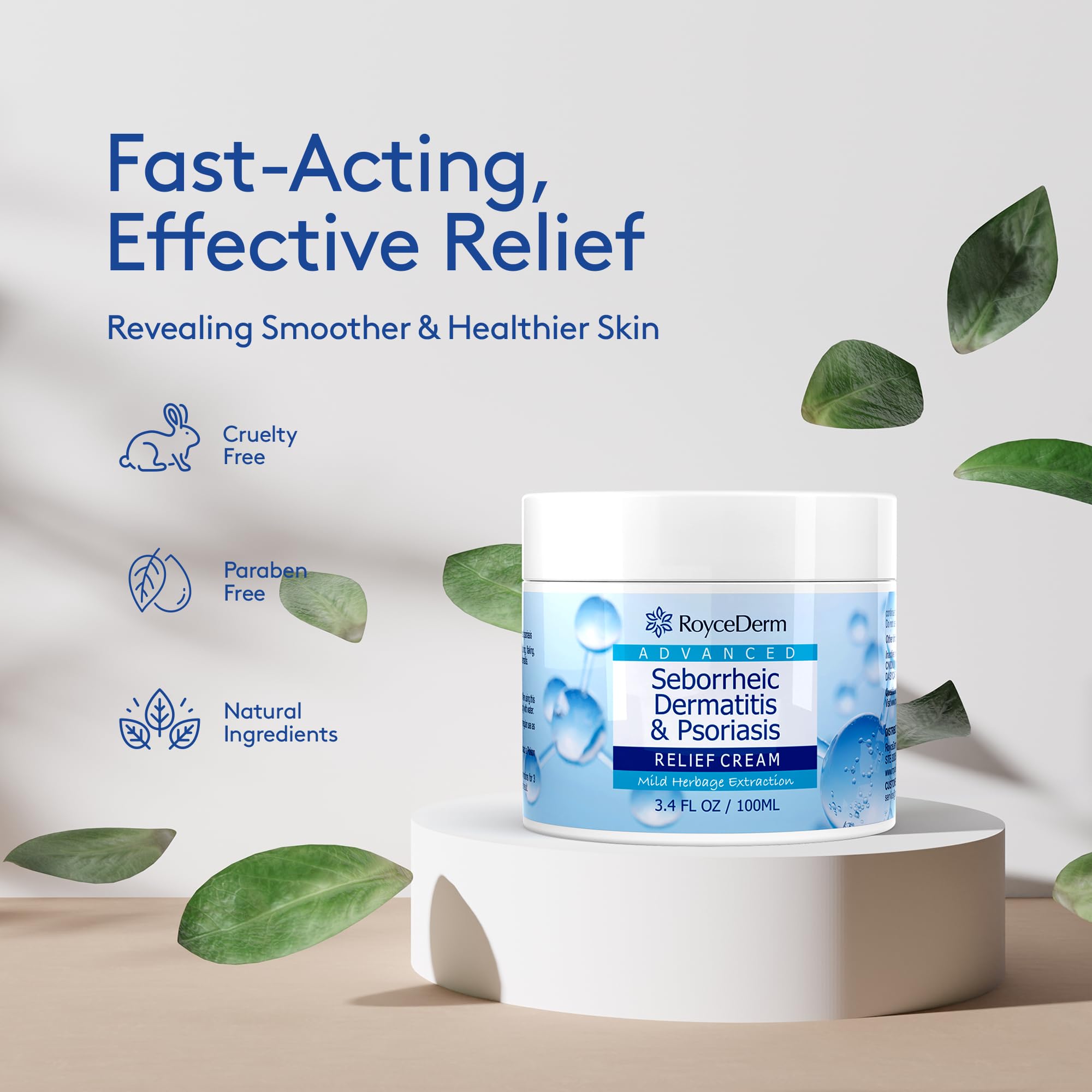Roycederm scalp care routine massage demonstrates relaxing soothing action