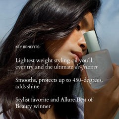 RŌZ styling oil adds natural shine to hair texture