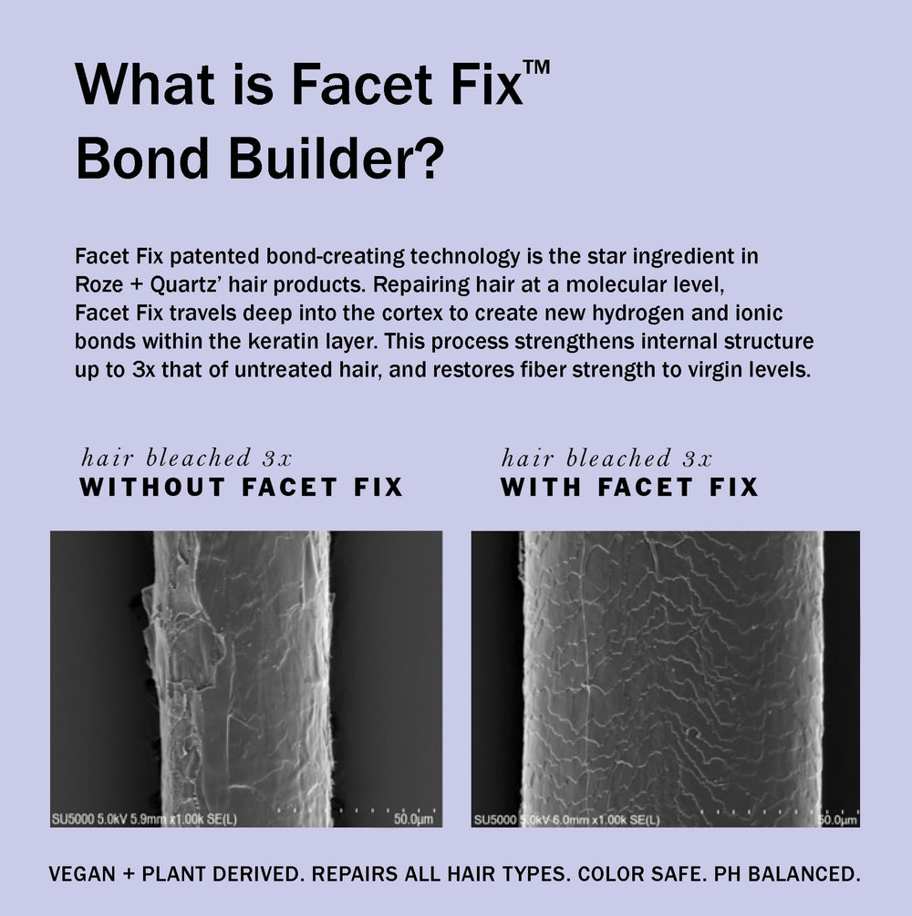 Label highlights Facet Fix bond builder for stronger hair