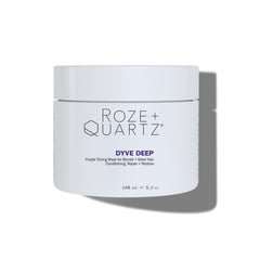Roze Quartz Dyve Deep Mask jar showing violet-toned formula for blond and silver hair.