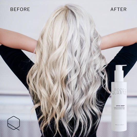 Roze + Quartz Dyve Deep Shampoo lather forming in hand for even application.