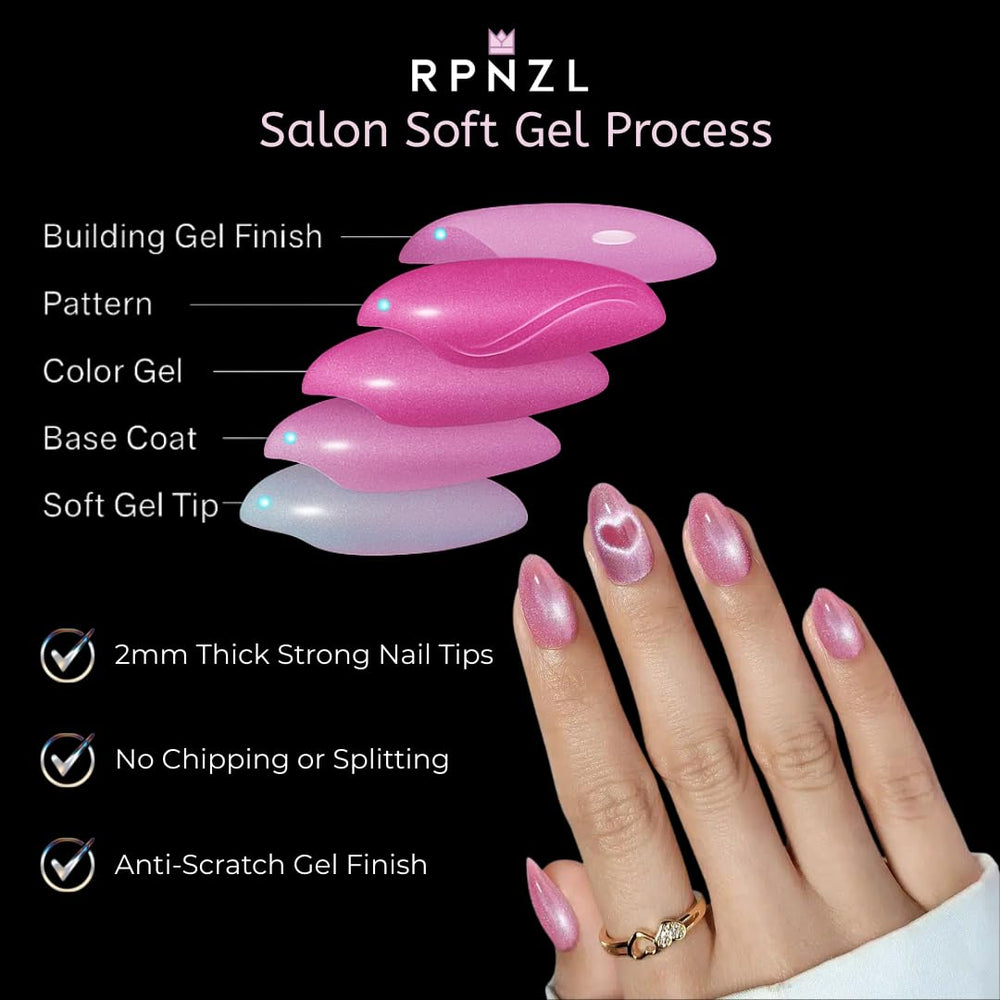 RPNZL Nail glue and adhesive tabs enable flexible wear options.