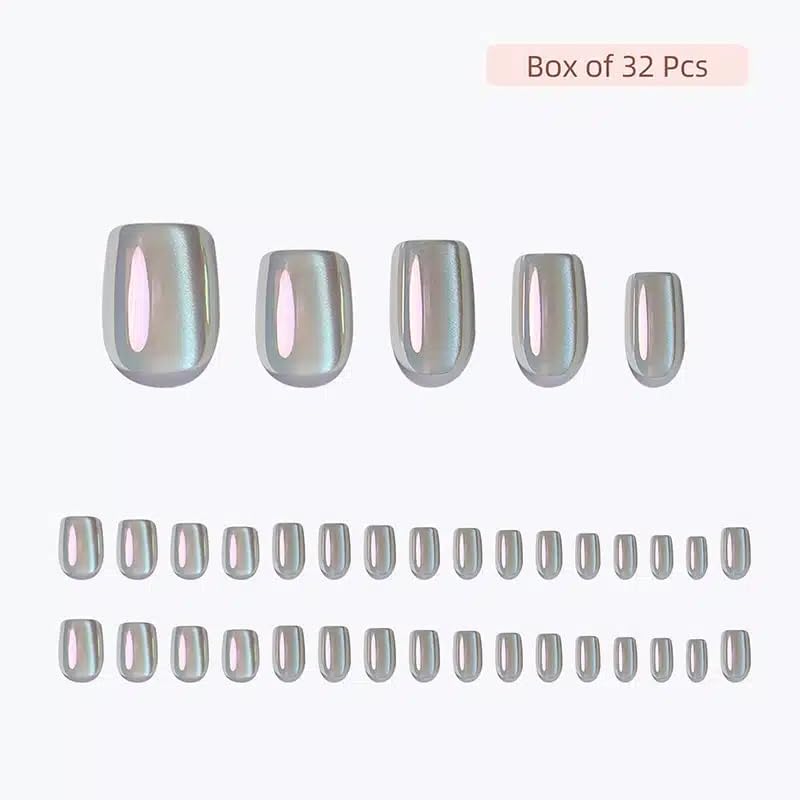 RPNZL Opal Chrome Cateye square nails cuticle stick for prep work.