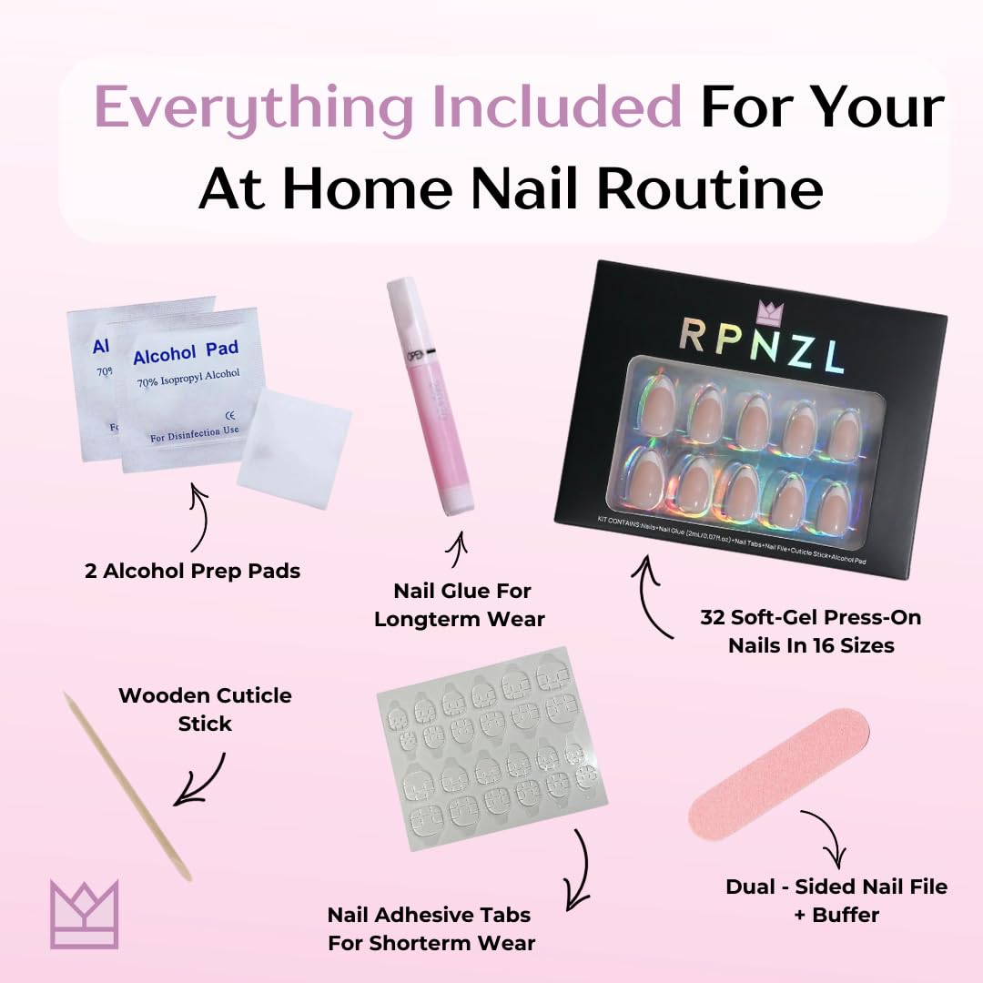 RPNZL Salon-quality at-home nails with a lightweight glossy finish.