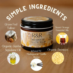 Hands applying Dreamsicle balm to a dry patch