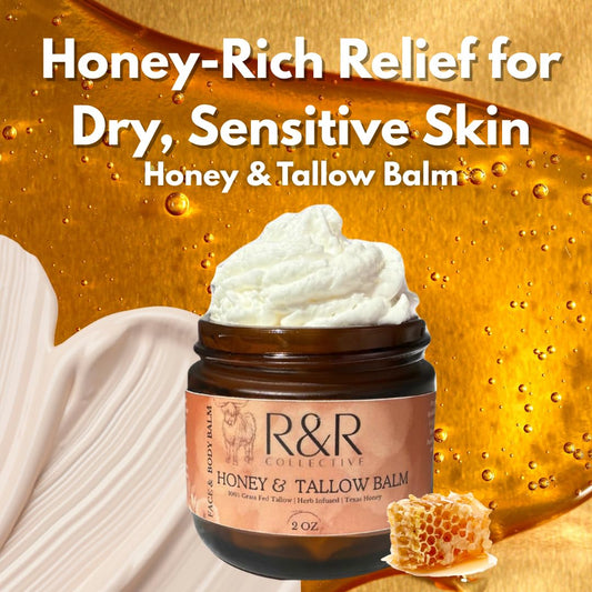 R&R Collective small-batch 2oz balm jar with label for daily moisture.